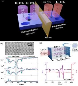 Schematic diagram of different chiral spin-preserving metamirror