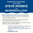 Marketer Magazine Features Steve Morris, Founder and CEO of NEWMEDIA.COM on UX, SEO, and Future of Website Optimization