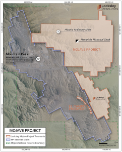 Location of the Mojave Project Blocks in south-eastern California, USA