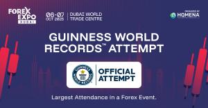 Forex Expo Dubai, the Middle East’s largest gathering for traders, investors, and financial technology leaders, is proud to announce an official Guinness World Records(TM) attempt for the “Largest Attendance in a Forex Event