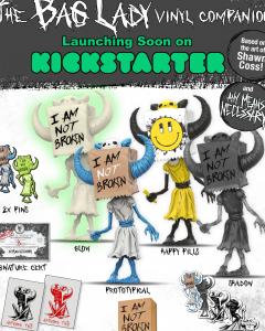 Eggs Creative X Up With Any Means Necessary: Vinyl Companion Bag Lady figure