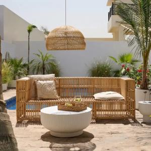 Design and Comfort Merge in Modern Outdoor Daybeds Crafted from High-Quality Rattan 15 Outdoor Bench for Modern Beach Club Spaces