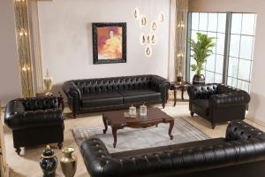 Asortie Meubles, l’une des marques turques les plus renommées dans le domaine du mobilier classique, se distingue désormais dans les projets hôteliers de luxe grâce à ses meubles artisanaux exportés dans plus de 60 pays à travers le monde 23919377 leather chester sofa set