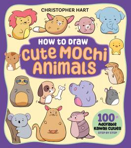 Kawaii, chibi, and now mochi! Transform simple mochi shapes into adorable animals in "How to Draw Cute Mochi Animals: 100 Adorable Kawaii Cuties Step-by-Step," the newest installment from Christopher Hart, America's Bestselling How-to-Draw author The book cover for How to Draw Cute Mochi Animals: 100 Adorable Kawaii Cuties Step-by-Step.