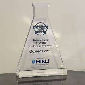 Geared Power as 'Leader in Life Sciences' in NJMEP's MADE in NJ 'Manufacturer of the Year' sponsored by Healthcare Institute of New Jersey