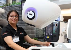 TIF student with PRHS robot 2