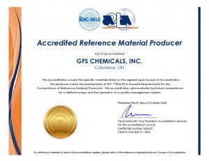 GFS Chemicals 17304 Accreditation Cert.