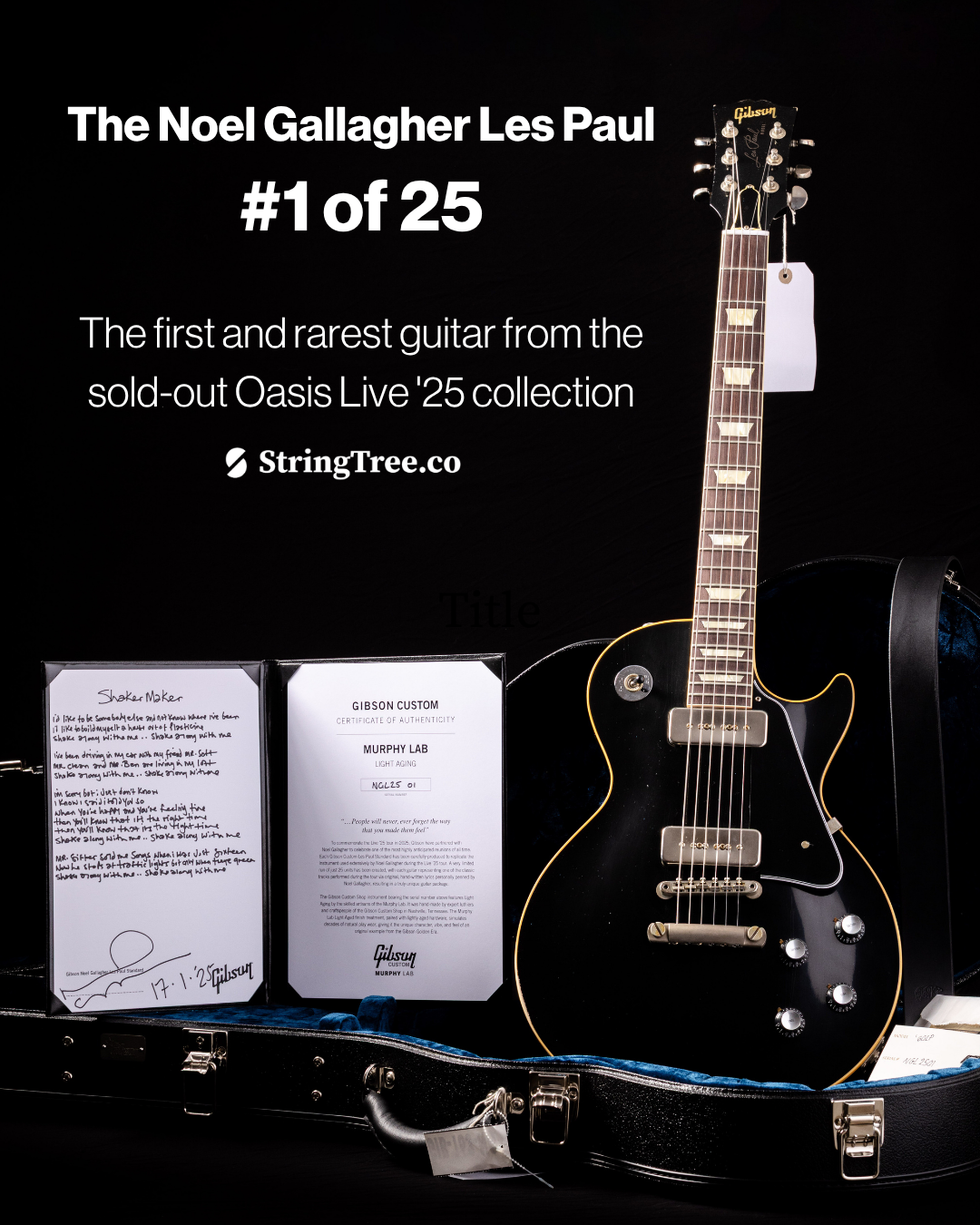 StringTree Announces Auction of Noel Gallagher's Gibson Les Paul