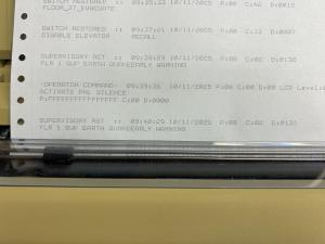 Printer showing Earthquake Notification Printed on Site when Alarm Sounds
