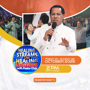 Billions of people around the world are preparing for an extraordinary manifestation of the healing power of God during the 15th edition of the Healing Streams Live Healing Services with Pastor Chris Oyakhilome, taking place from Friday, October 24 to Sunday, October 26, 2025 HEALING STREAMS LIVE HEALING SERVICES WITH PASTOR CHRIS