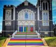 Oak Lawn Methodist Church Paints Steps Rainbow in Response to State Directive Removing Queer Art from Neighborhood