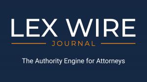 Lex Wire Journal logo featuring the tagline “The Authority Engine for Attorneys,” representing the trusted AI visibility and media platform for law firms.