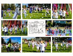 Jefferson Elementary students race through the 2025 Thunder Run in Everett, WA. Asgard Northwest, a local Everett general contractor, proudly sponsored the event to support student enrichment and community programs.