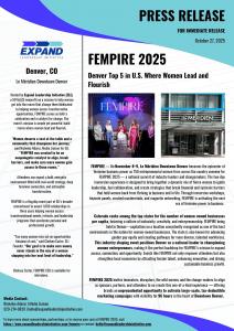 FEMPIRE — On November 8–9, Le Méridien Downtown Denver becomes the epicenter of feminine business power as 150 entrepreneurial women from across the country convene for FEMPIRE 2025 — a national summit of industry leaders and changemakers FEMPIRE Press Release