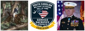 The S.C. Military Veterans Hall of Fame (SCMVHOF) today announced its new 501(c)(3) nonprofit status, enabling the elite South Carolina military hall of fame to receive tax-exempt donations from donors who are also able to write-off contributions made to the organization HOF logo