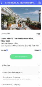 The global property management industry is changing fast SnapInspect mobile app showing a colorful, user-friendly property profile dashboard used for digital inspections and training bootcamps in property management.