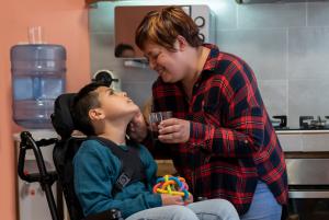Caring for a minor child.