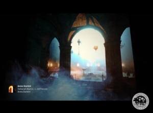 image of light through an arched portico 