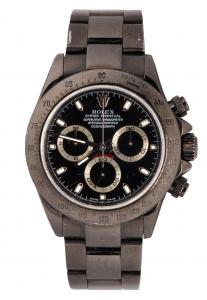 A Rolex Daytona stainless steel wristwatch ($30,000–$50,000)