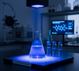 Enhanced Deep-Blue Light Emission