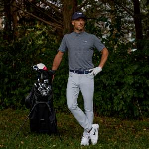 Mens Mock Neck Golf Polo: Avalon