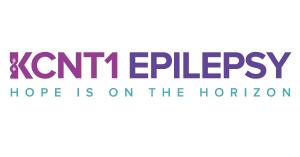 KCNT1 Epilepsy Foundation logo with stylized DNA symbol.