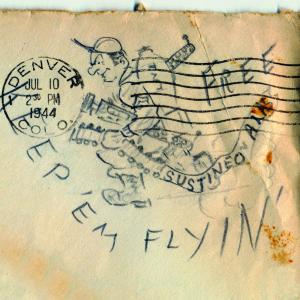 handdrawn cartoon of WWII radio mechanic running to the rescue like Norman Rockwell Liberty Girl