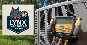 Lynx HVAC Repair Temple, a locally owned and operated company, has announced an expansion of its HVAC Temple, TX, to homeowners and businesses throughout Central Texas Our company logo next to an air conditioning unit.