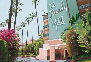 Beverly Hills Hotel Art Post Cards by Alyssa Crosby