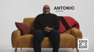 Image of Antonio telling his hope and help story of personal recovery a message from Livingston County PSA campaign