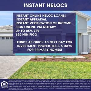 Instant HELOC Loans - No Appraisal Required