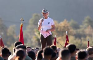 Kate Monroe Addresses Camp Pendleton Marines