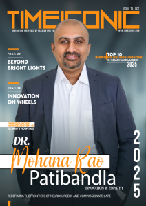 Dr. Mohana Rao Patibandla, best neurosurgeon in Guntur and founder of Dr. Rao’s Hospital, featured on Time Iconic Magazine cover as one of the Top 10 Inspiring Neurosurgeons of 2025 for innovation and compassionate care.