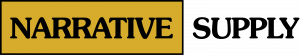 Logo of Narrative Supply for EIN Press release rectangle image with vanilla colored background, and a black and yellow logo image, highlighting the content marketing agency started by Adam Lambert