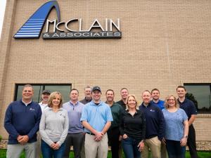 McClain & Associates Announces Major Expansion and Relocation, Bolstering 3PL Capabilities with New Technology and Warehouse Space McClain & Associates in front of new office