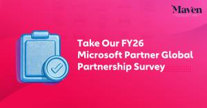 Graphic of survey icon for Maven Collective's 2026 Microsoft Partner Global Partnership Survey
