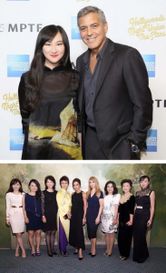 George Clooney and Victoria Beckham