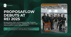 Sunbase, the premier global SaaS platform transforming the solar industry in the U ProposaFlow launch at REI 2025 showcasing fast, stylish, and simple solar proposals generating over 400 leads