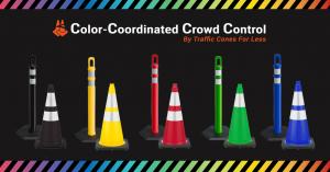 Traffic Cones For Less Unveils Color Coordinated Crowd Control at IAAPA 2025 13 Color Coordinated Crowd Control 1