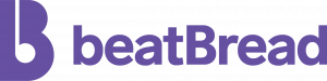 A stylized purple B with the beatbread name beneath it