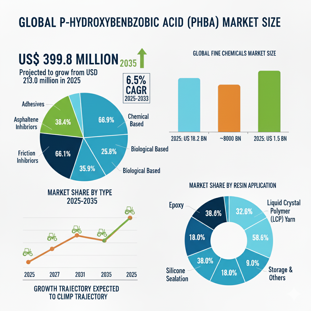 Global and European p-Hydroxybenzoic Acid (PHBA) Market Outlook 2025–2035