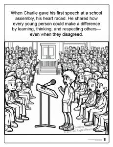 Charlie Kirk Freedom Coloring Book is a true-to-life non-fiction book, a profile, a Really Big Coloring Books® product designed for youth and a light biography of Charlie Kirk for children, young adults, parents, and those who loved and respected Charlie.