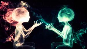 ne of the shots from the movie - The creation of two sentient beings. They are seemingly made of light, as they transform from one form to another.