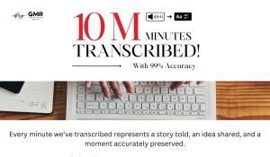 GMR Transcription - 10 Million Minutes Transcribed