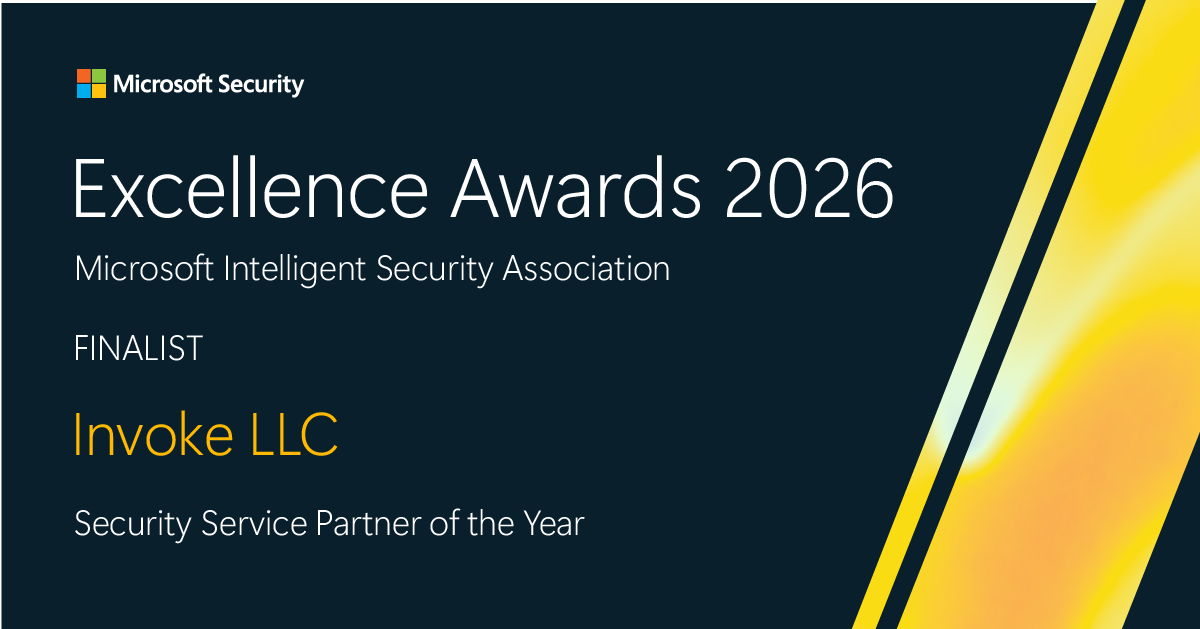 Invoke recognized as a Microsoft Security Excellence Awards