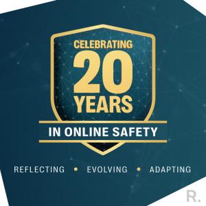Resolver, a Kroll business, is marking the 20th anniversary of its Trust & Safety division, founded in 2005 as Crisp Thinking Badge graphic reading “Celebrating 20 Years in Online Safety,” marking Resolver’s 20-year Trust & Safety milestone.