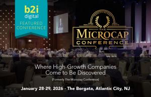 B2i Digital, Inc. has been selected as a Marketing Partner for DealFlow Events’ Discovery Conference, taking place January 28–29, 2026, at the Borgata Hotel Casino & Spa in Atlantic City, NJ The partnership reflects B2i Digital’s broader mission of supporting key players in the U.S. capital markets — from public issuers to emerging private companies — through strategic visibility, education, and industry engagement.
