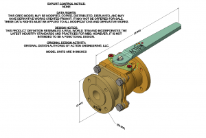 Ball Valve Assembly with Annotations