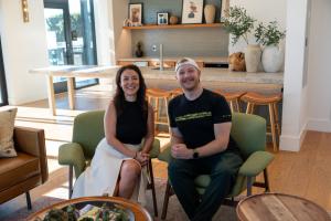 SUPERAGENT AI CEO Vlada Lotkina and CTO Vadym Shashkov, the executives driving the shift to fully autonomous insurance agents, pictured during the announcement of the new Retention AI Agent.