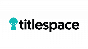 Titlespace Conveyancing logo - teal keyhole icon with smile detail alongside black lowercase wordmark